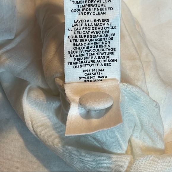 Avec Les Filles Women's Cotton Eyelet Vest-Style Top White Embroidered Sz L - Picture 12 of 13